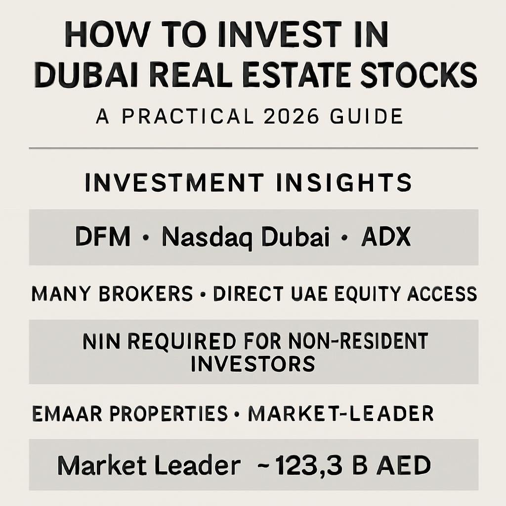 Data comparison chart for How to Invest in Dubai Real Estate Stocks: A Practical 2026 Guide