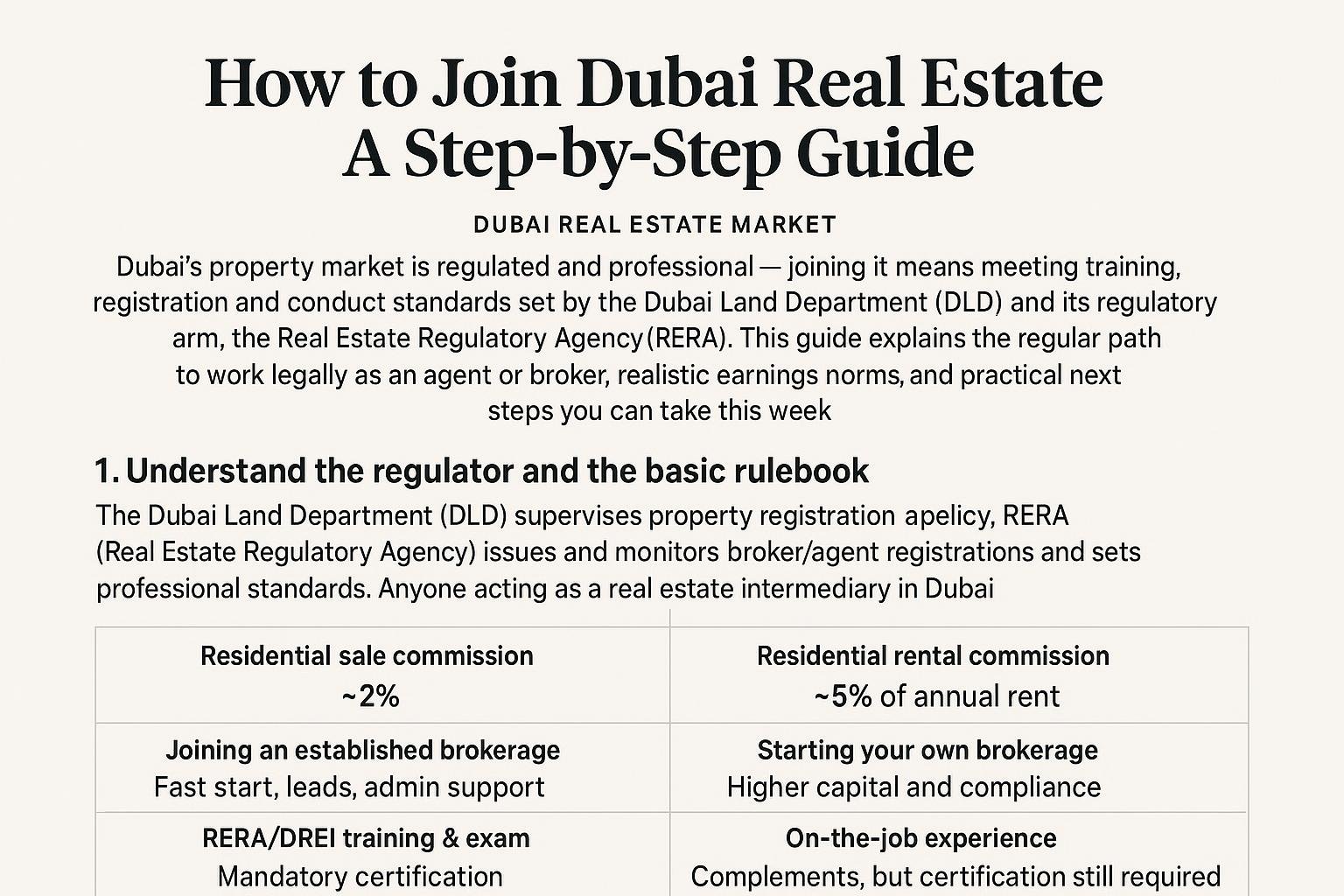 Data comparison chart for How to Join Dubai Real Estate: A Step-by-Step Guide
