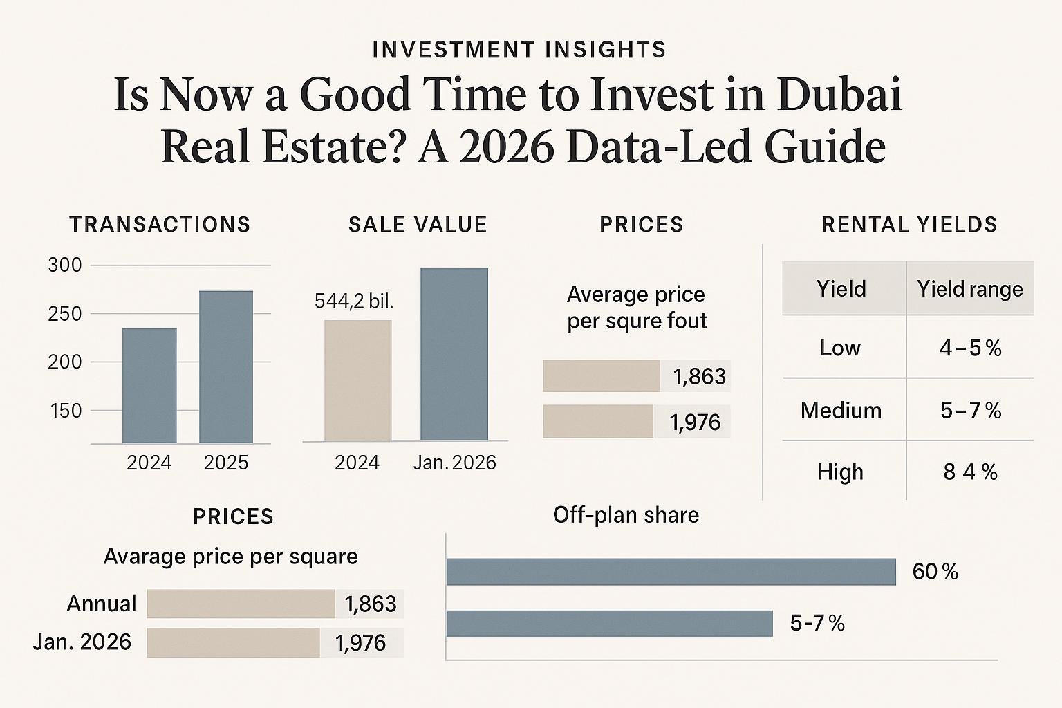 Data comparison chart for Is Now a Good Time to Invest in Dubai Real Estate? A 2026 Data‑Led Guide